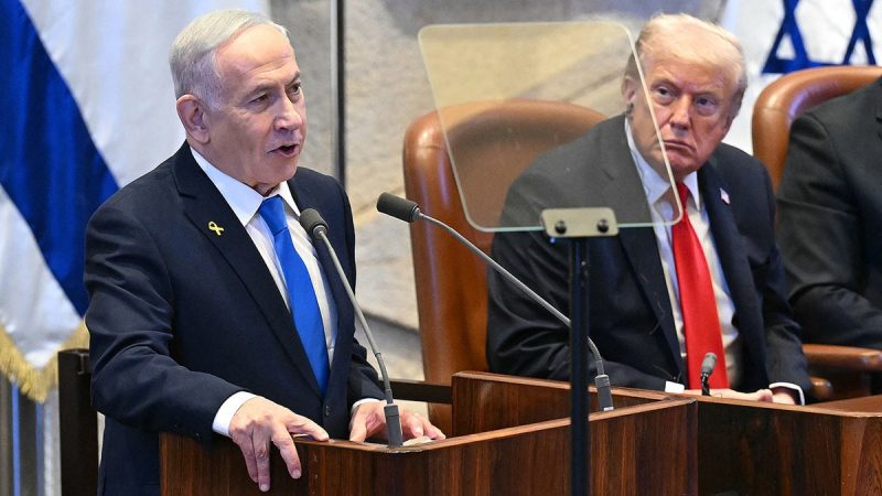 President Donald Trump issued Israel’s Prime Minister Benjamin Netanyahu a stern warning Oct. 4, according to a new report. 
At that point, representatives from the Trump administration had hashed out an agreement with other mediators from countries including Qatar, Egypt and Turkey — just days before the two-year anniversary of the start of the war between Israel and Hamas.
Trump didn’t mince his words during a call with Netanyahu: the deal would be announced and Netanyahu had no other choice but to get on board, Time magazine reported Thursday. 
‘Bibi, you can’t fight the world,’ Trump said he told Netanyahu, as he detailed their conversation in an interview with Time. ‘You can fight individual battles, but the world’s against you.’
Although Netanyahu resisted, Trump’s patience had expired. Trump ‘launched into a profanity-laced monologue cataloging all he’d done for Israel as President: moving the U.S. embassy to Jerusalem, recognizing its sovereignty over the Golan Heights, brokering the Abraham Accords that normalized relations between Israel and several Arab states, even joining Israel’s strikes on Iran in June,’ according to Time. 
As a result, Trump indicated that he would no longer back Netanyahu if the prime minister didn’t agree to the peace deal, Time reported. 
‘It was a very blunt and straightforward statement to Bibi…that he has no tolerance for anything other than this,’ Trump’s special envoy to the Middle East, Steve Witkoff, told the outlet. 
Netanyahu ultimately agreed to the deal, which includes a provision requiring Israeli forces to pull its troops, and a complete disarmament of Hamas. 
The deal also required Hamas to return the hostages that were still in captivity within 72 hours of signing the agreement. Hamas has yet to turn over some of the remains of deceased Israeli hostages.
Netanyahu’s office did not immediately respond to a request for comment from Fox News Digital. 
Israel began to face increased pressure and frustration from the Trump administration after it conducted strikes against Hamas leaders in Doha, Qatar, in September. Qatar is a U.S. ally, and the attack violated the country’s sovereignty — prompting Trump to say at the time that he was ‘very unhappy about every aspect’ of the situation. 
But Trump used the attack as leverage to convince regional leaders to band together and negotiate an end to the conflict. 
‘This was one of the things that brought us all together,’ Trump told Time. ‘It was so out of joint that it sort of got everybody to do what they have to do. If you took that away, we might not be talking about this subject right now.’
Trump has hailed the peace agreement as a victory, and visited with Israeli lawmakers in the Knesset and other officials in Egypt to recognize the finalization of the first phase of the deal. 
‘At long last, we have peace in the Middle East, and it’s a very simple expression, peace in the Middle East,’ Trump told reporters in Sharm el-Sheikh, Egypt. 
‘We’ve heard it for many years, but nobody thought it could ever get there,’ Trump said. ‘And now we’re there.’
Now, Trump has indicated that he is setting his sights on ending the war between Russia and Ukraine, and signaled his administration will build off the momentum from the Middle East peace agreement to end the conflict in Europe. 
Trump met with Ukrainian President Volodymyr Zelenskyy Friday, and NATO Secretary-General Mark Rutte Wednesday, to discuss the conflict.
This post appeared first on FOX NEWS Inside Trump’s ultimatum that forced Netanyahu to the table: ‘You can’t fight the world’